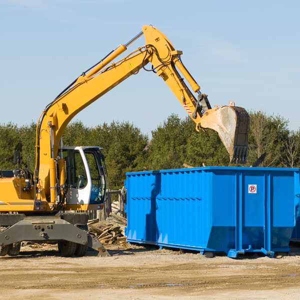 are there any restrictions on where a residential dumpster can be placed in Blanket Texas